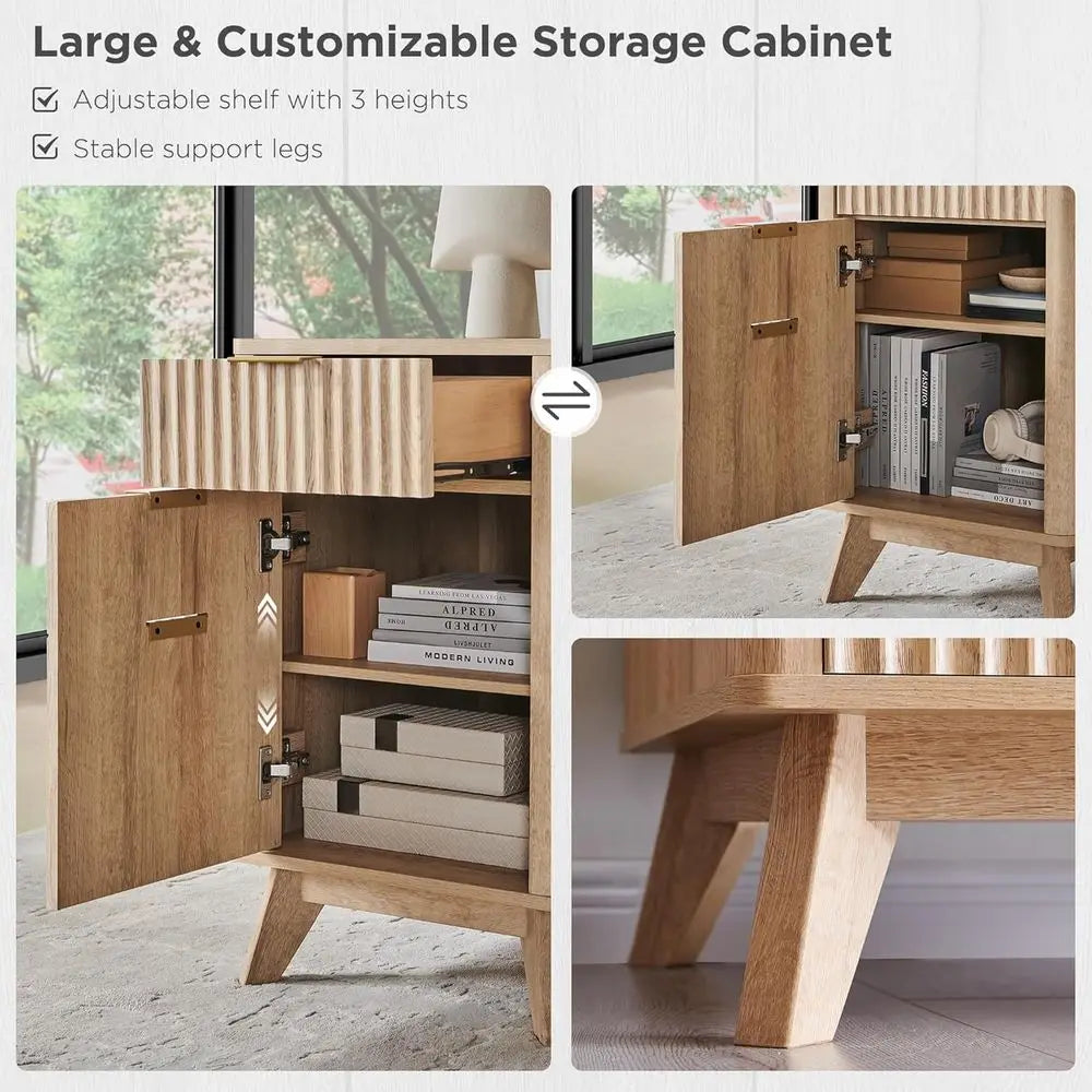L-Shaped Desk with Charging Station