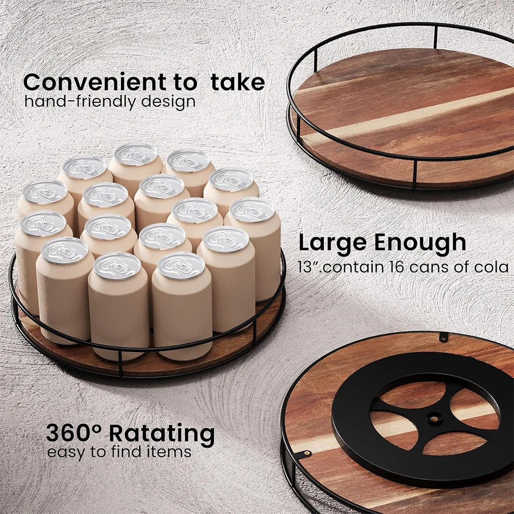 Acacia Wood Lazy Susan Turntable
