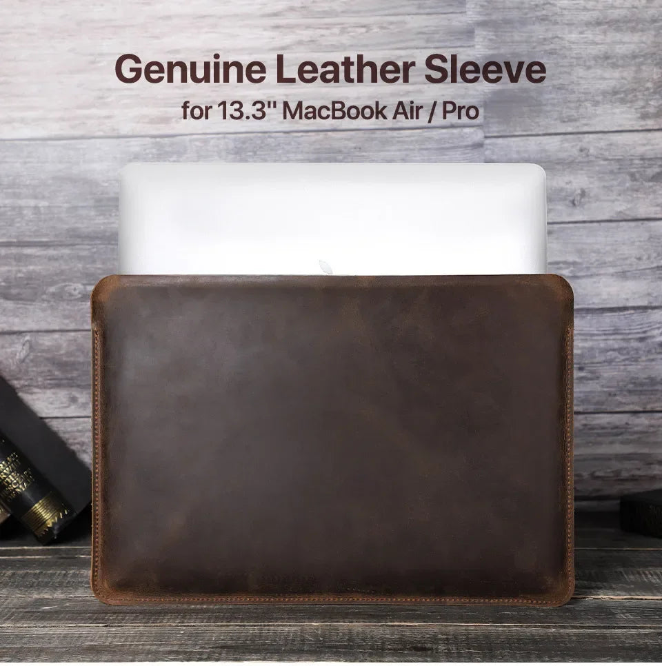 Hand-Made Cowhide Leather Laptop Bag