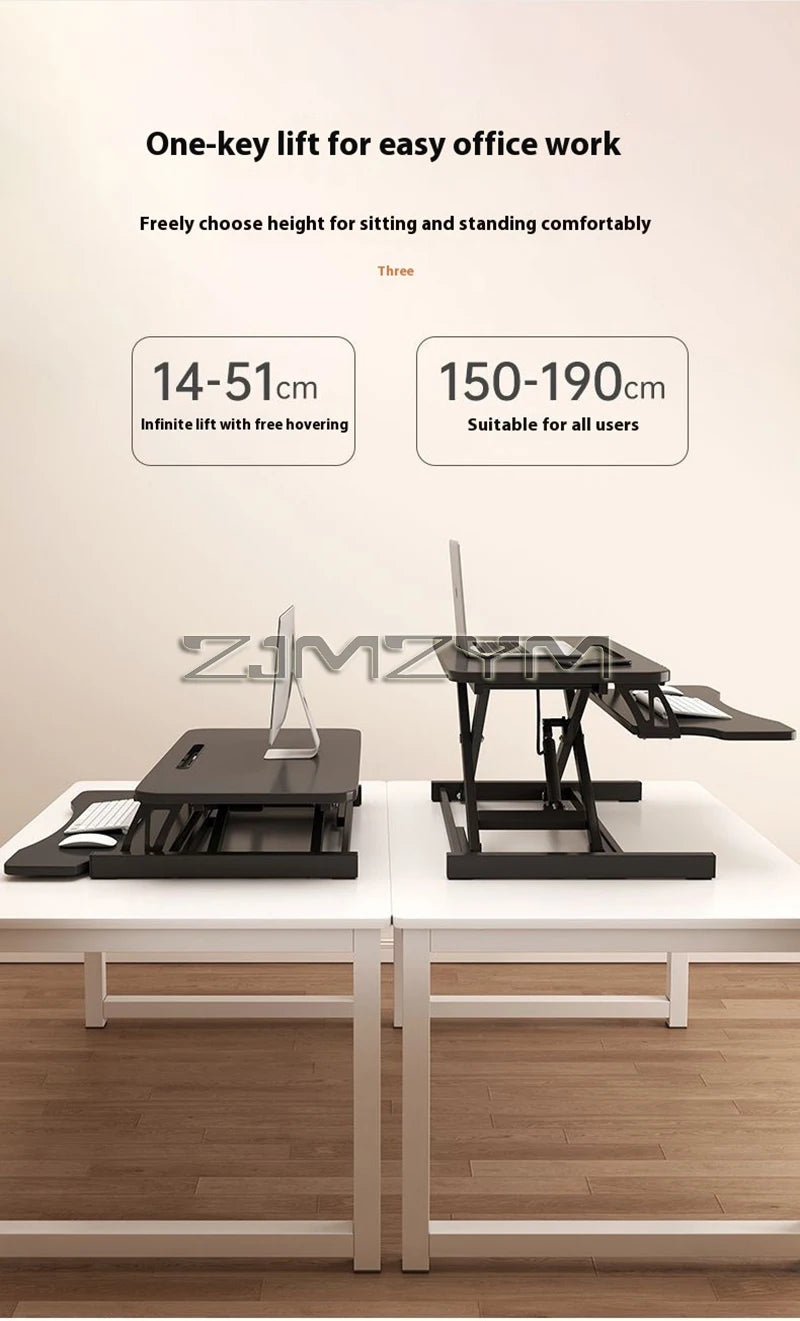 Foldable Laptop Desk with Storage & Keyboard Tray