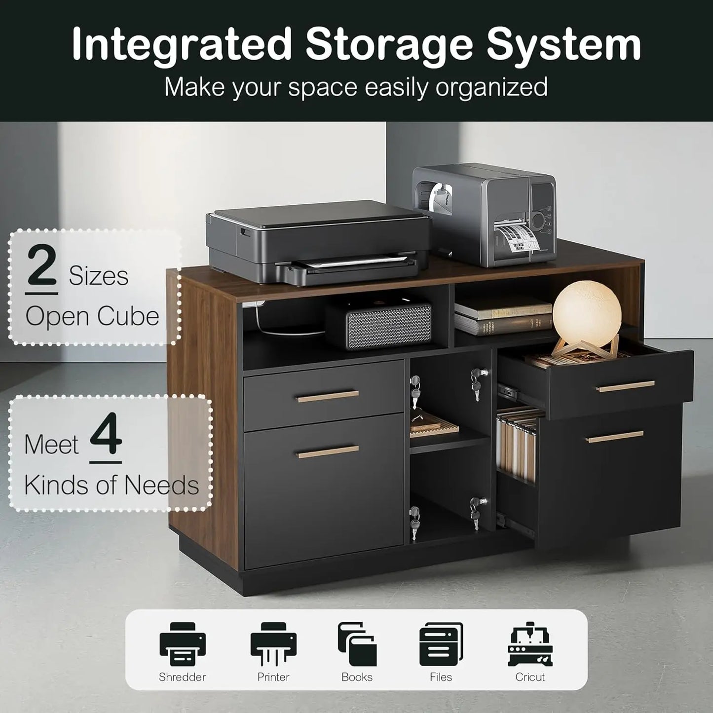Westvale Filing Cabinet with Charging Station & Adjustable Storage