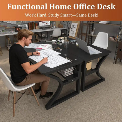 Deep-Top Computer Desk