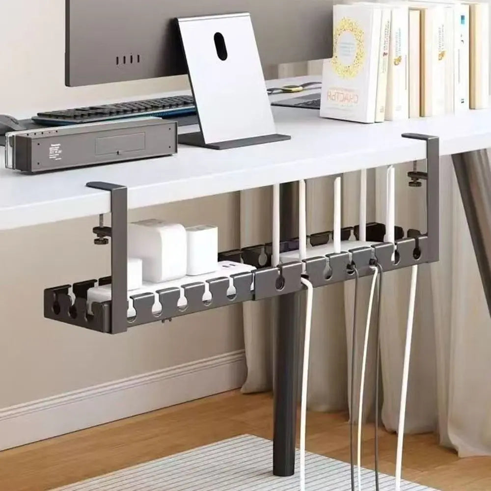 Extendable Under-Desk Cable Management Tray
