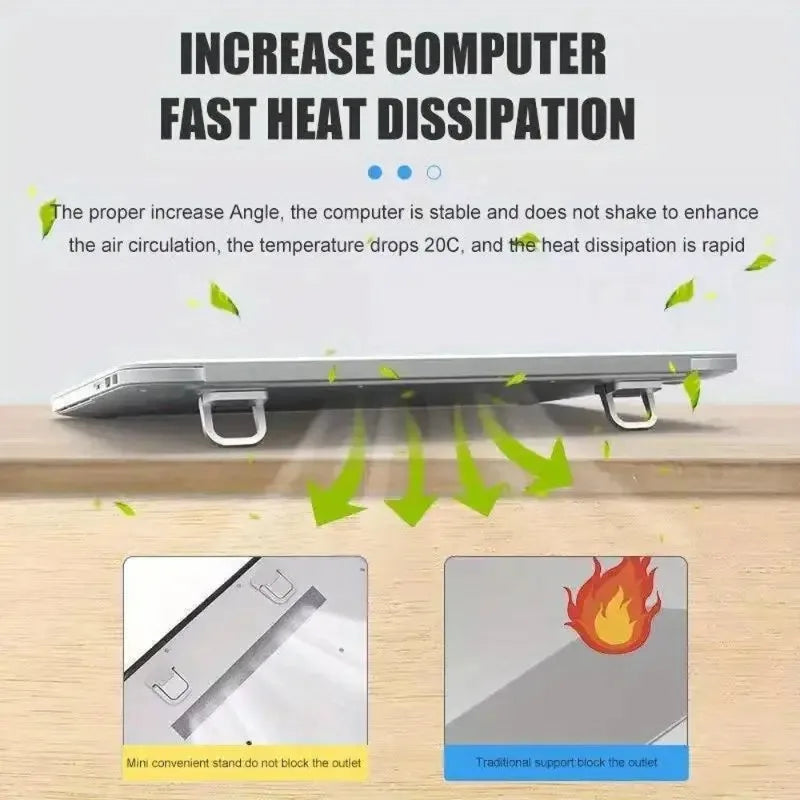 Portable Laptop Cooling & Elevation Feet