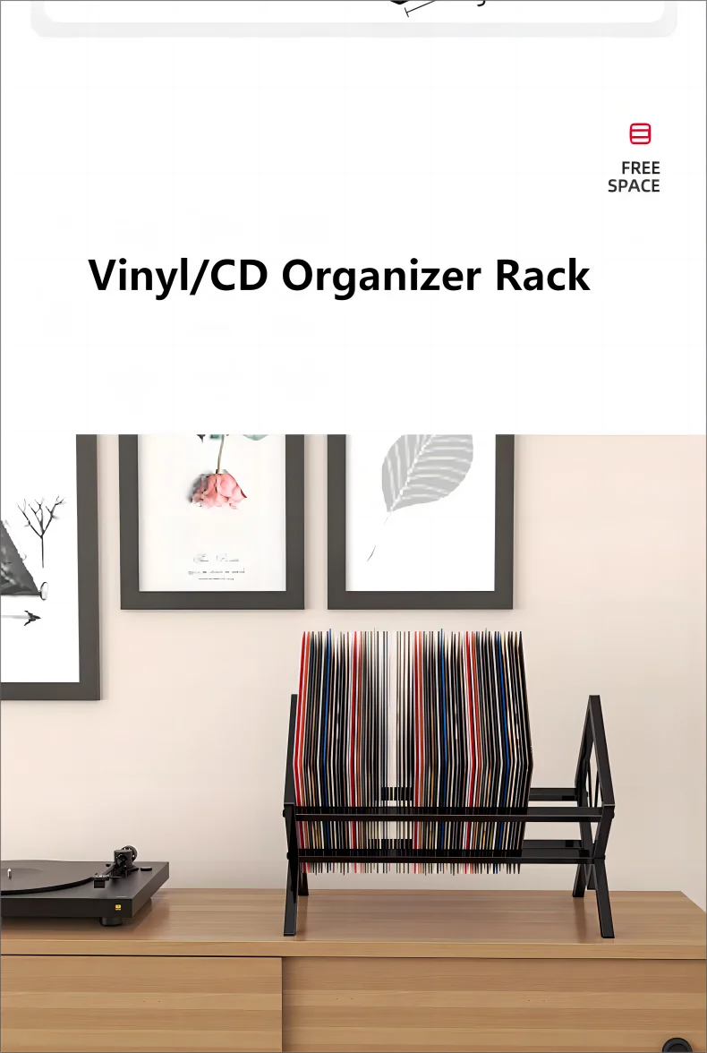 Metal Vinyl Record Desktop Holder