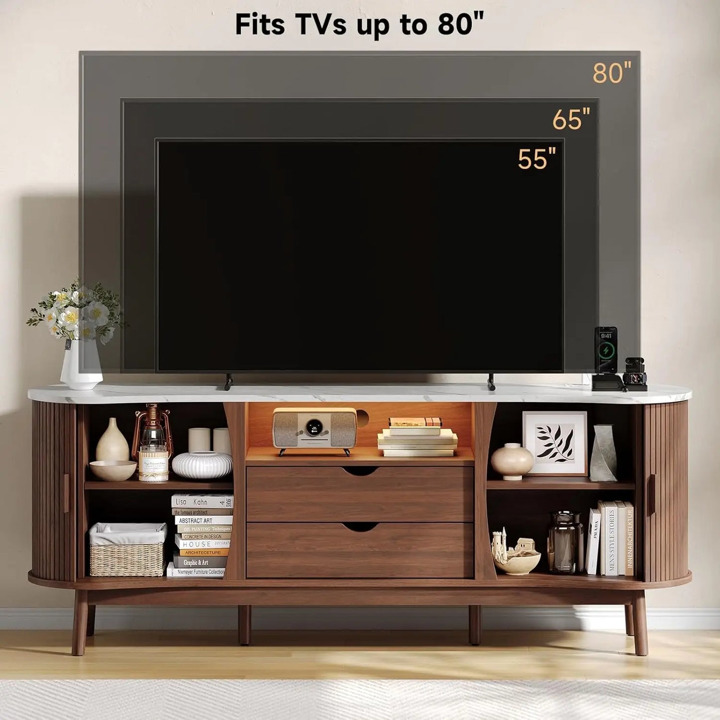 Hollis Fluted Media Console