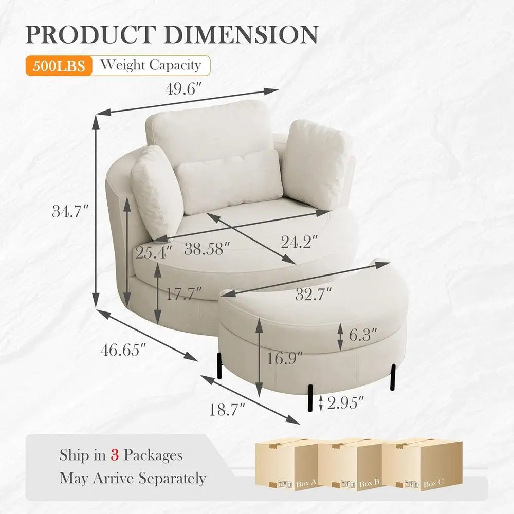 Aldon Swivel Barrel Chair