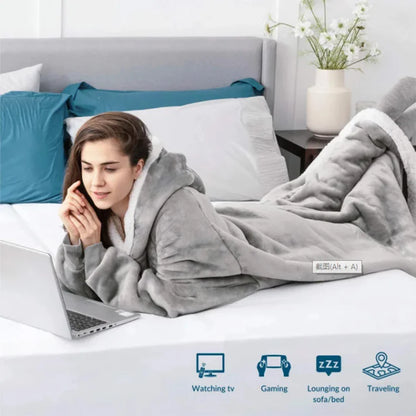 Oversized Fleece Blanket Hoodie