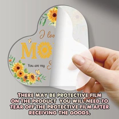 Transparent Acrylic Heart Keepsake Plaque