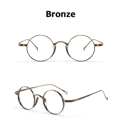 Titanium Retro Round Glasses