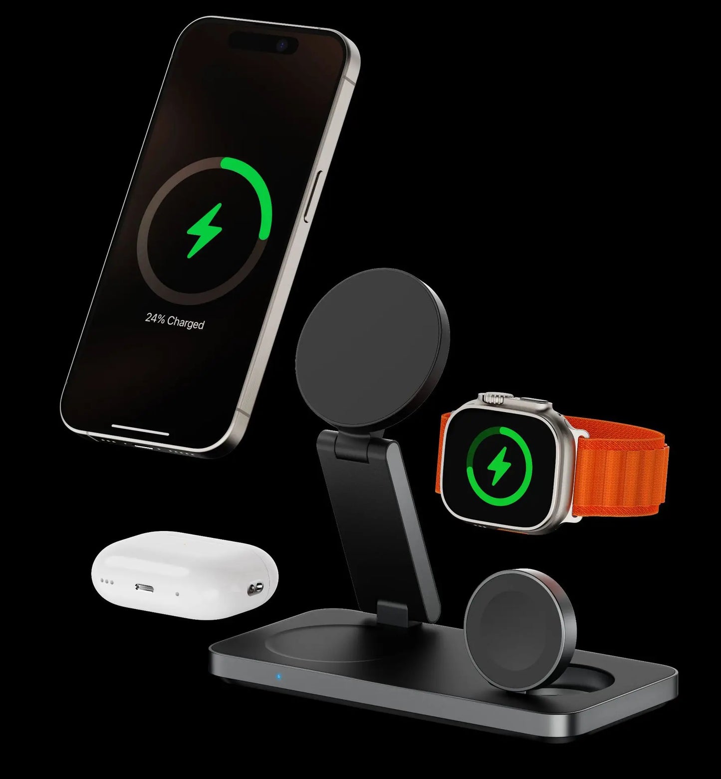 FoldCharge Pro 3-in-1 Magnetic Wireless Charging Station