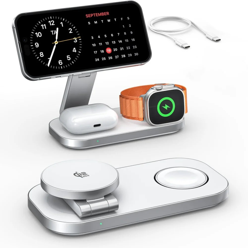 FoldCharge Pro 3-in-1 Magnetic Wireless Charging Station