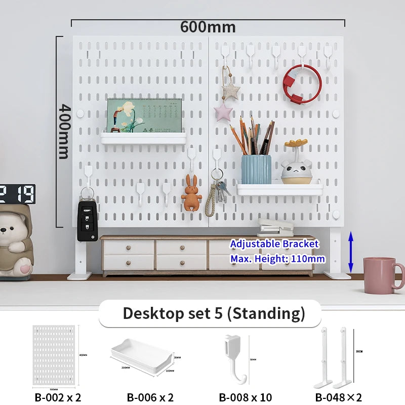 No-Drill Desktop Pegboard Organizer