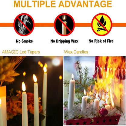 Flameless Taper Candles