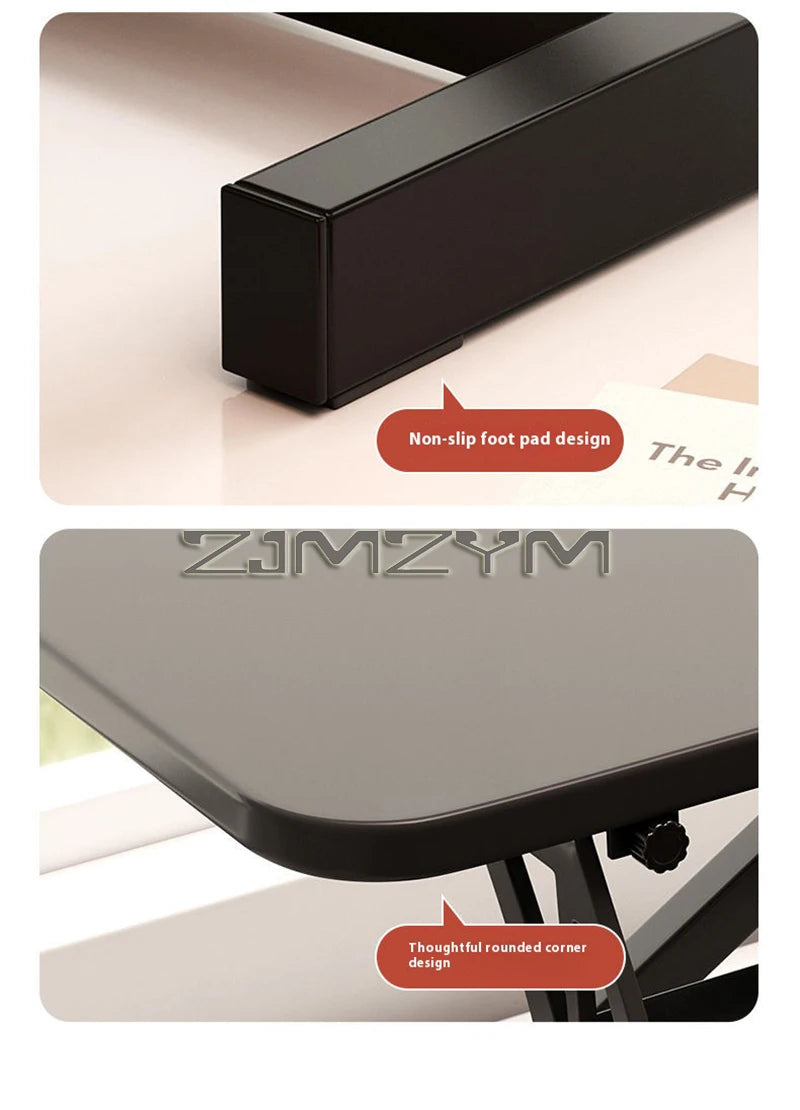 Foldable Laptop Desk with Storage & Keyboard Tray
