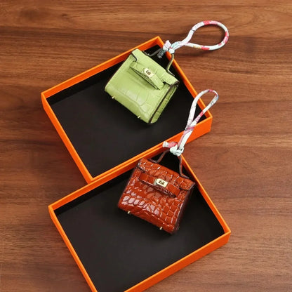 Crocodile Mini Bag Charm Keychain