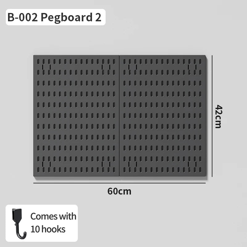 No-Holes Wall Pegboard Organizer