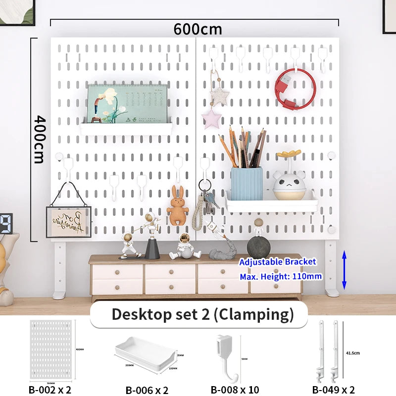 No-Drill Desktop Pegboard Organizer