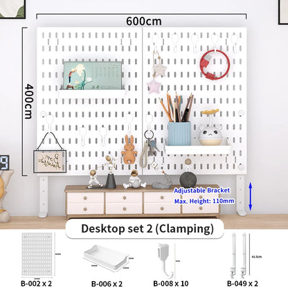 No-Drill Desktop Pegboard Organizer