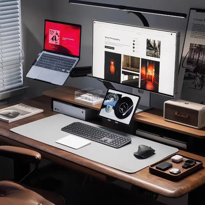 Walnut Wood Laptop Riser with Storage