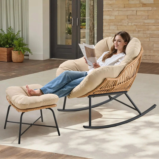 Meridian Rattan Papasan Rocker