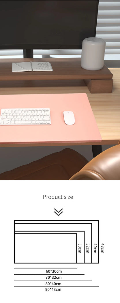 PU Leather Desk Mat with Wrist Support