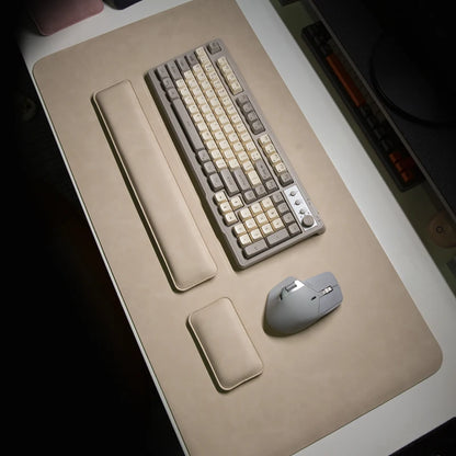 Leather Desk Pad & Wrist Rest Set