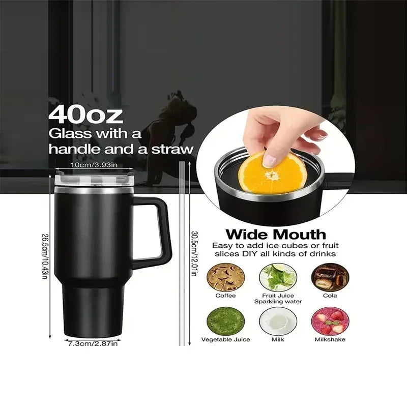 Insulated Water Cup with Straw
