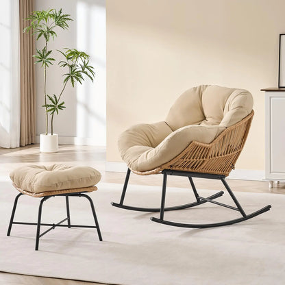 Meridian Rattan Papasan Rocker