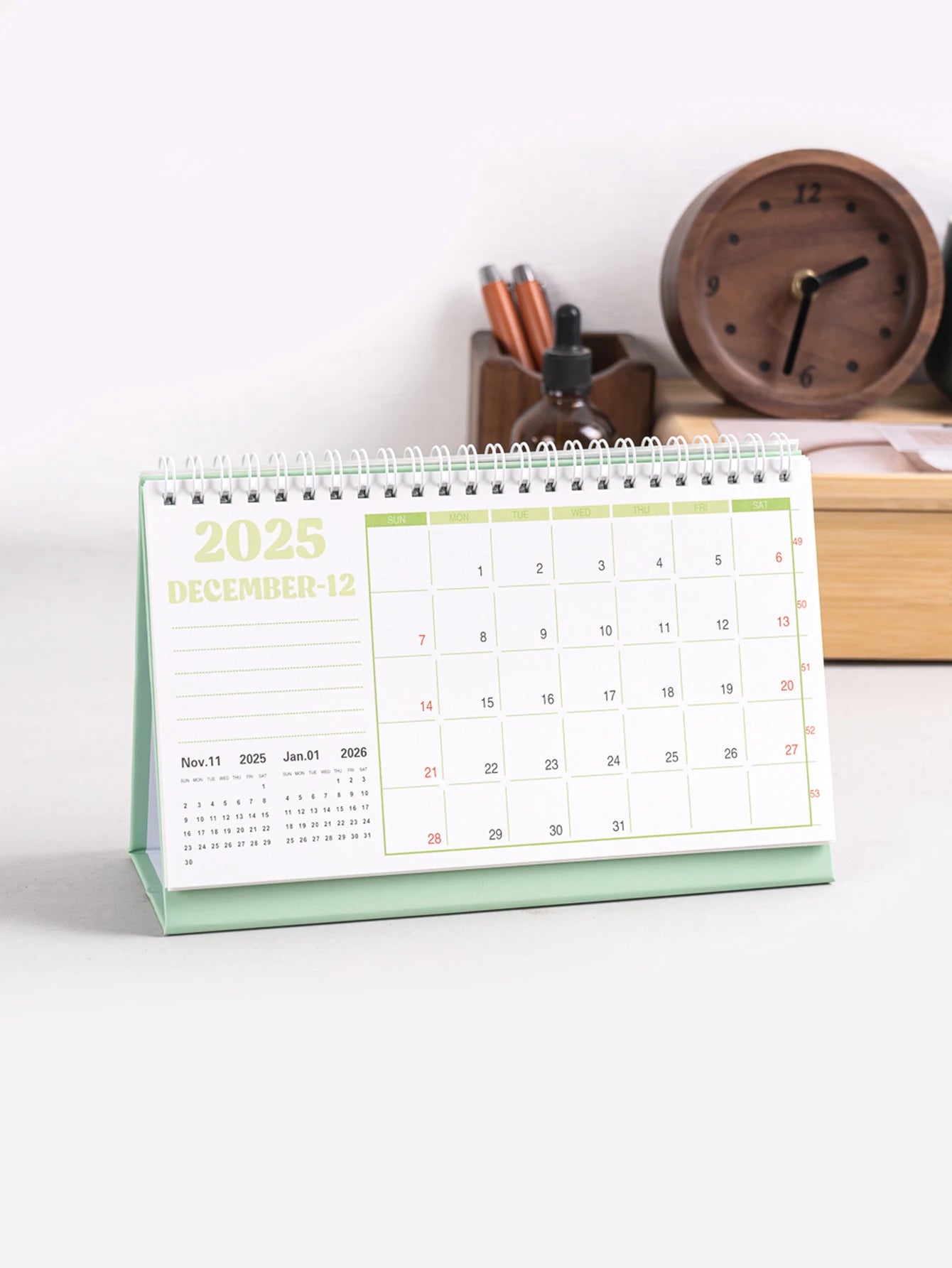 SpiralDesk 2026 Foldable Table Calendar