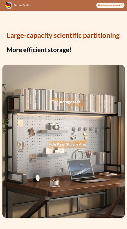 Pegboard Desktop Shelf Organizer