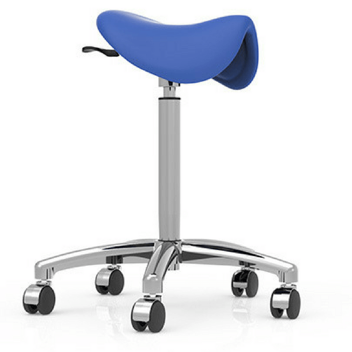 Sit-Stand Saddle Chair  with Back Rest for Better Posture