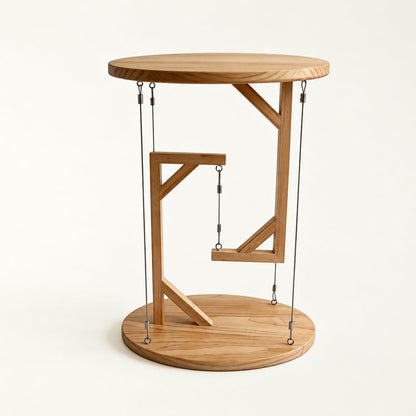 Tensegrity Floating Wooden Side Table