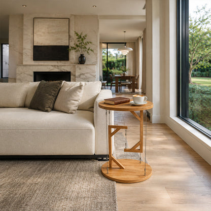 Tensegrity Floating Wooden Side Table