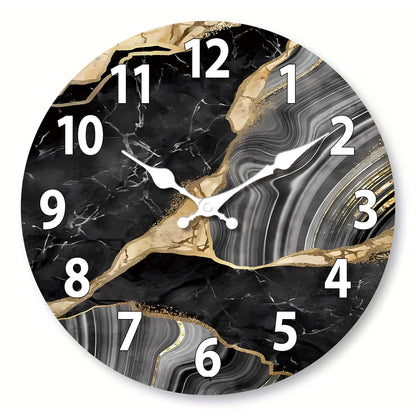 MarbellaTime Marble Wood Wall Clock