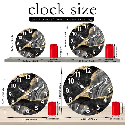 MarbellaTime Marble Wood Wall Clock