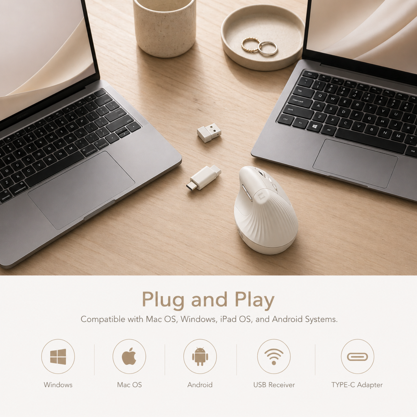 ErgoMouse - Wireless Vertical Mouse