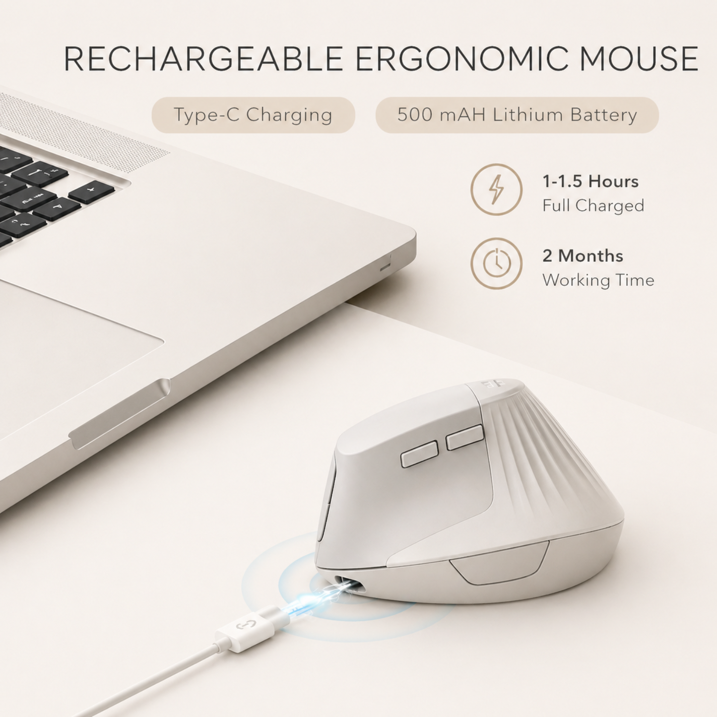 ErgoMouse - Wireless Vertical Mouse