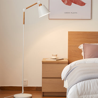 Ergové Japandi Swing Arm Floor Lamp Iron Adjustable Black or White