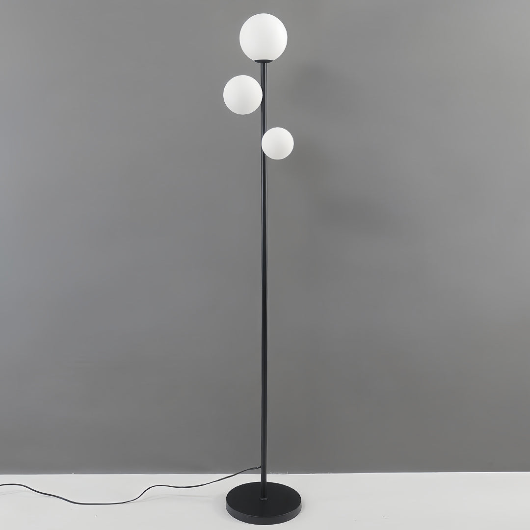 Ergové Japandi Globe Floor Lamp, Gold, Black or White