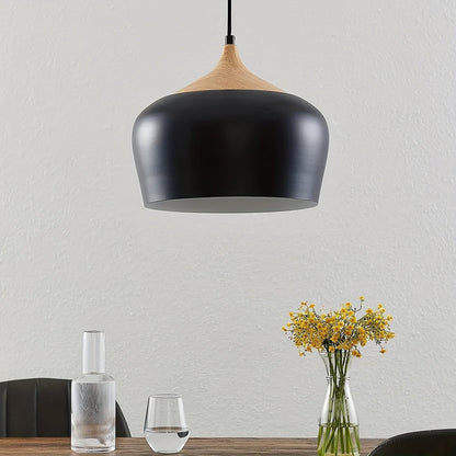 Iron & Wood Grain Scandi Pendant
