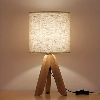 Nordic Wood Tripod Table Lamp