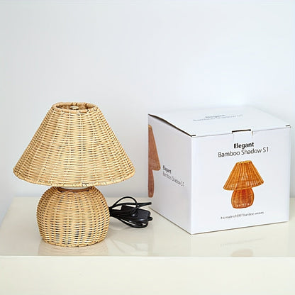 Handwoven Bamboo Lamp for Cozy Ambient Light