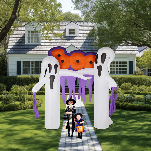 9.8ft LED Ghost Arch Inflatable Halloween Decor