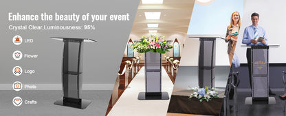 SucceBuy 47in Clear Acrylic Podium
