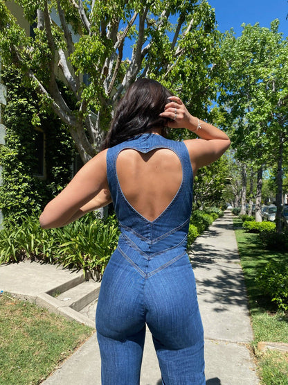 90s Denim Overalls for Women, Body-Hugging Fit