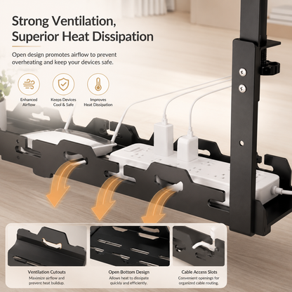 Telescopic Desk Cable Management Tray