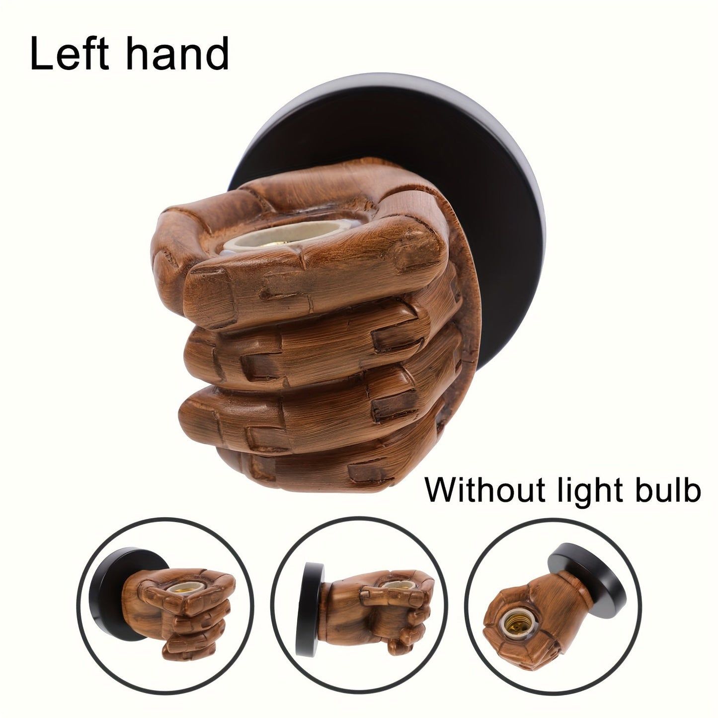 Industrial Resin Hand Wall Sconce