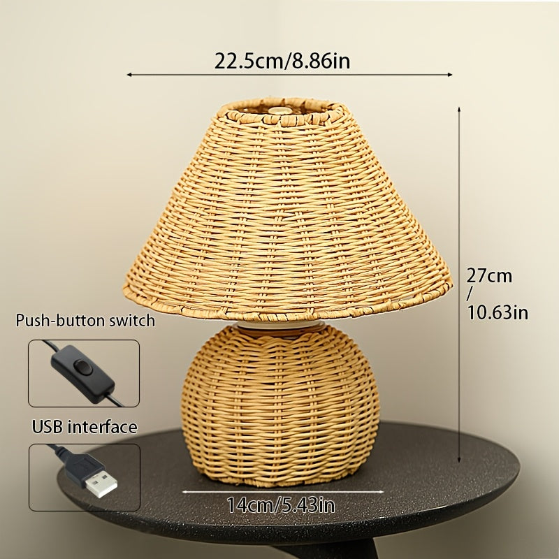 Handwoven Bamboo Lamp for Cozy Ambient Light