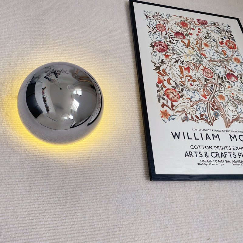 Bauhaus Halo Wall Light in Gold or Chrome